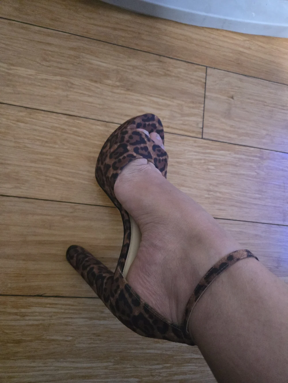 Jessica Simpson Leopard-Print Platform Ankle-Strap Heels - Brown & Black